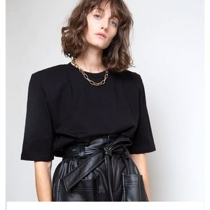 The Frankie Shop black padded T-shirt